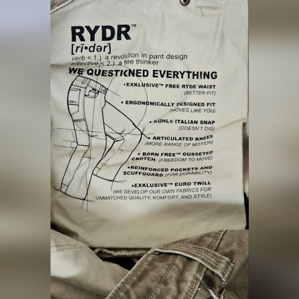 Kuhl Ryder Vintage Patina Dye Pants Men's Size 34x30 Canvas Hiking Adventure - Picture 6 of 14